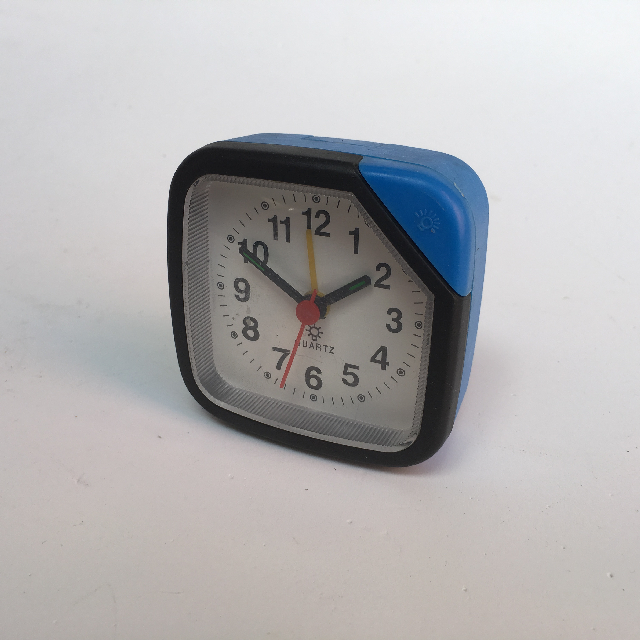 CLOCK, Alarm - Small Blue Quartz